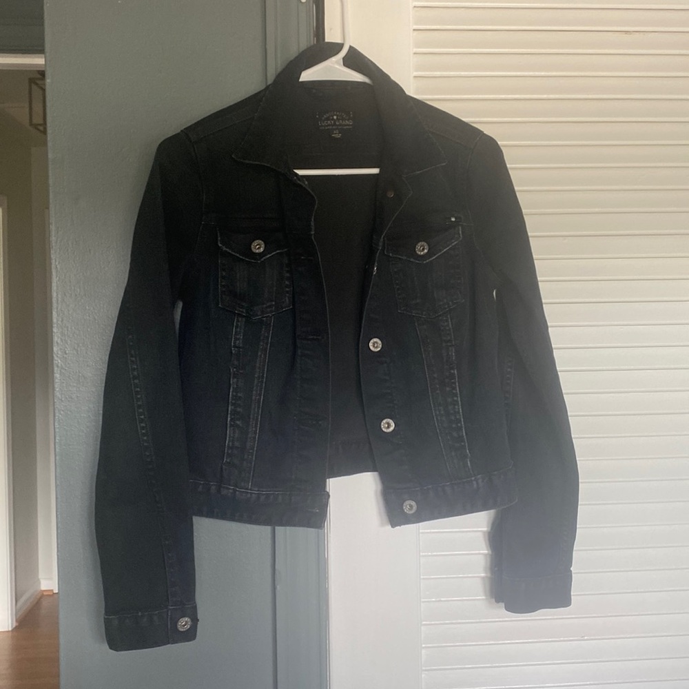 Women’s Lucky Brand Jean Jacket in Black, size XS